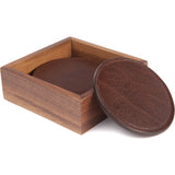 Moore & Giles Leather Coasters W/ Walnut Box