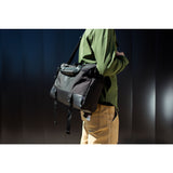 Topo Designs Commuter Briefcase Leather | Charcoal/ Black