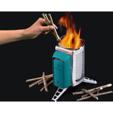 BioLite CookStove Portable Camping Stove | Silver/Blue CSB1003