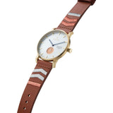 Triwa Coral Falken Watch | Brown Embroidered Classic Strap FAST113-CL070213