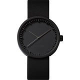 LEFF Amsterdam D38 Tube Watch | Black/Black Leather Strap LT71013