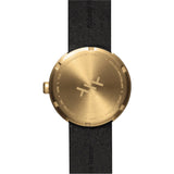 LEFF Amsterdam D38 Tube Watch | Brass/Black Leather Strap LT71023