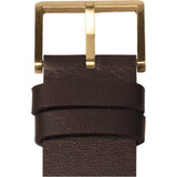 LEFF Amsterdam D38 Tube Watch | Brass/Brown Leather Strap LT71024
