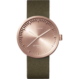 LEFF amsterdam D38 Tube Watch | Rose Gold/Green LT71034