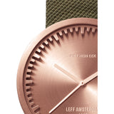 LEFF amsterdam D38 Tube Watch | Rose Gold/Green LT71034