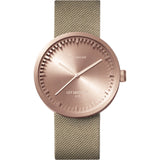 LEFF amsterdam D38 Tube Watch | Rose Gold/Sand