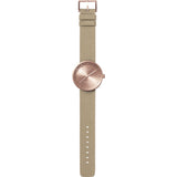 LEFF amsterdam D38 Tube Watch | Rose Gold/Sand