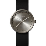 LEFF Amsterdam D38 Tube Watch | Steel/Black Leather Strap LT71003