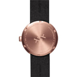 LEFF amsterdam D38 Tube Watch | Rose Gold / Black Leather Strap-LT71031