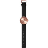 LEFF amsterdam D38 Tube Watch | Rose Gold / Black Leather Strap-LT71031