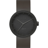 LEFF amsterdam D42 Tube Watch | Black/Brown Leather Strap