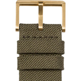 Leff Amsterdam D42 Tube Watch Cordura Leather | Brass/Green