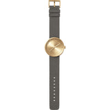 Leff Amsterdam D42 Tube Watch Cordura Leather | Brass/Grey