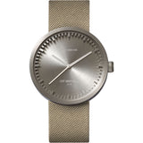 Leff Amsterdam D42 Tube Watch Cordura Leather | Steel/Sand
