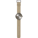 Leff Amsterdam D42 Tube Watch Cordura Leather | Steel/Sand