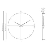 Nomon Delmori G Dowuble Ring Wall Clock | Black/Walnut/Brass