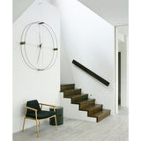 Nomon Delmori G Dowuble Ring Wall Clock | Black/Walnut/Brass
