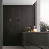 Nomon Delmori G Dowuble Ring Wall Clock | Black/Walnut/Brass