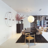 Nomon Delmori G Dowuble Ring Wall Clock | Black/Walnut/Brass