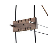 Nomon Delmori G Dowuble Ring Wall Clock | Black/Walnut/Brass