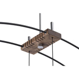 Nomon Delmori G Dowuble Ring Wall Clock | Black/Walnut/Brass