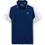 Lacoste Men's Ultra Dry Pique Polo | Blue/Pomelo-White-Na Dh9480_Crt M