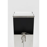 Danese Milano Levanzo Floor Ashtray & Wastepaper Basket | Satinated Stainless Steel