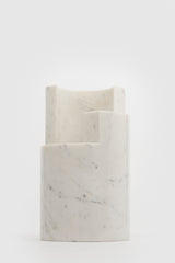 Danese Milano Paros H Vase | White Veined Calcutta Marble