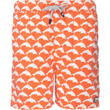Tom & Teddy Dolphin Swim Trunk | Orange & White Size L