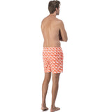 Tom & Teddy Dolphin Swim Trunk | Orange & White