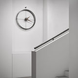 Nomon Doble O I Wall Clock | Steel/Chromed Brass/Walnut