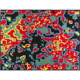 Zuzunaga Digital Sunrise Throw Blanket | Merino Wool/Silk