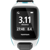 TomTom Spark Music + Cardio Small Watch | White/Scuba Blue 1RFM.002.08