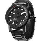 MINUS-8 Diver Black/Black Watch | Titanium P024-013-DBW-ML