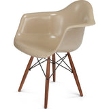 Modernica Case Study Walnut Dowel Arm Shell Chair | Black/Oatmeal FIB-W-DSA-BLK-WAL