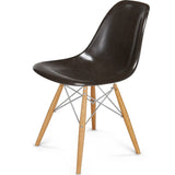 Modernica Case Study Maple Dowel Side Shell Chair | Chrome/Jet Black FIB-W-DOS-CHR-MAP
