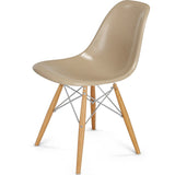 Modernica Case Study Maple Dowel Side Shell Chair | Chrome/Oatmeal FIB-W-DOS-CHR-MAP