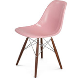 Modernica Case Study Walnut Dowel Side Shell Chair | Chrome/Peacock FIB-W-DOS-CHR-WAL