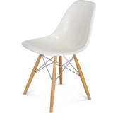 Modernica Case Study Maple Dowel Side Shell Chair | Chrome/White FIB-W-DOS-CHR-MAP