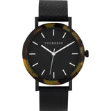 The Horse Resin Brown Tortoise Watch | Black E1