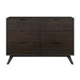 Eco Ridge Vale Six Drawer Double Dresser | Havana