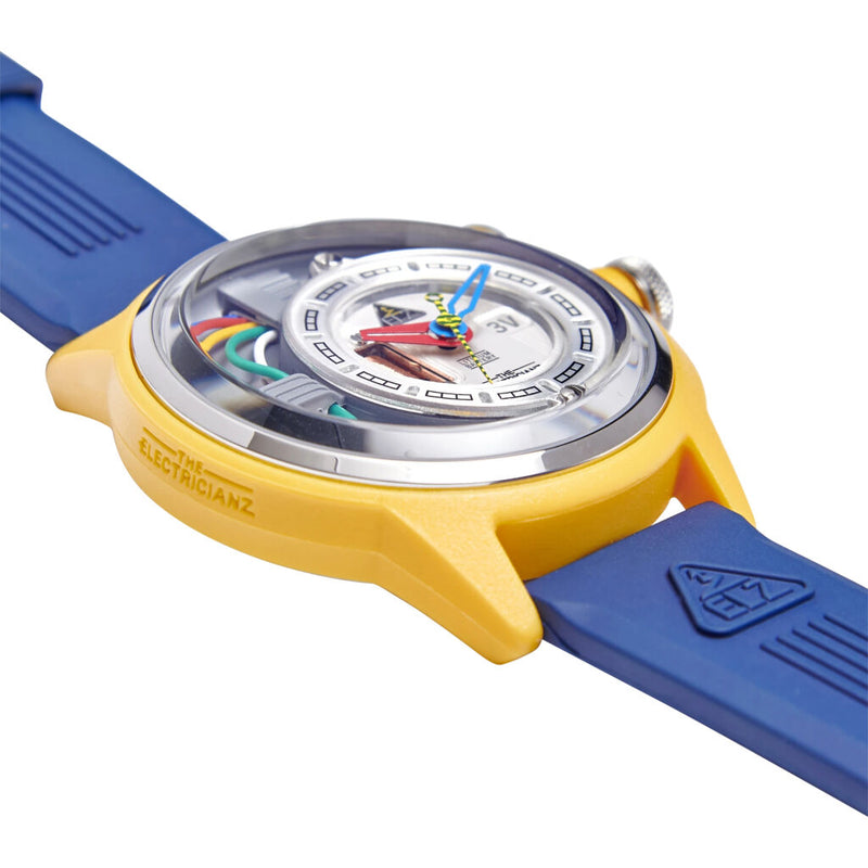 The Electricianz Electric Code watch | Cable Z Blue Rubber Edition