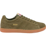 Gola Mens Equipe Suede Sneakers | Khaki/Khaki/Gum- CMA495-Size 13