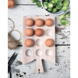 Farmhouse Pottery Araucana White Egg Board