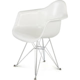 Modernica Case Study Eiffel Tower Arm Shell Chair | Chrome/White FIB-W-EIA-CHR