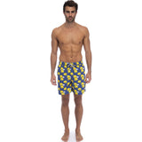Tom & Teddy Men's Elephant Swim Trunk | Navy & Yellow / XL