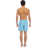 Tom & Teddy Men's Elephant Swim Trunk | Spearmint & Blue / S