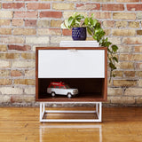 Gus* Modern Emerson End Table | Walnut White ECETEMER-wn-wh