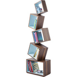 Malagana Equilibrium Walnut Wood Bookcase | Celeste EQ-100 CE