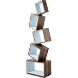 Malagana Equilibrium Walnut Wood Bookcase | Celeste EQ-100 CE